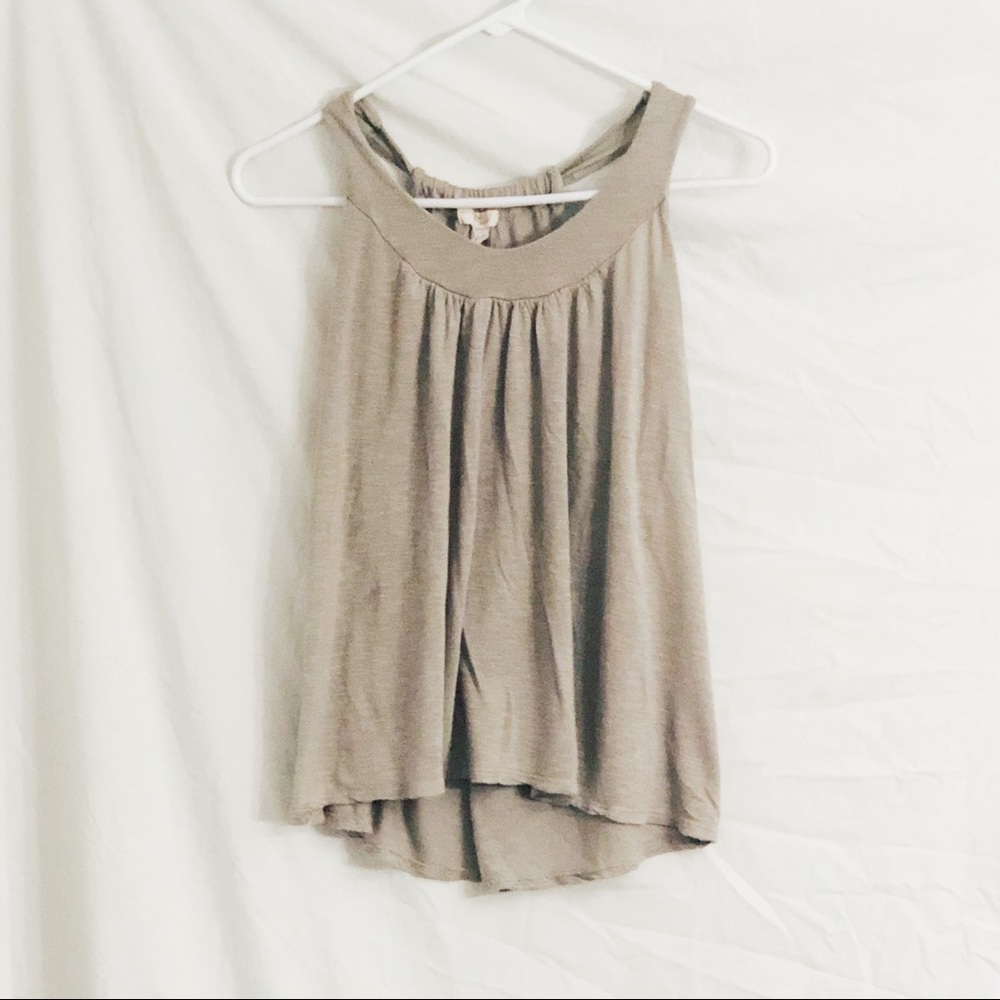 Touch Blue X-LARGE Beige Floral Tank Top Size XL